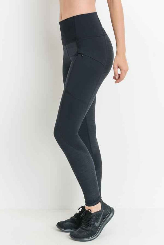 Highwaist Brushed Opal Zipper Pocket Leggings
