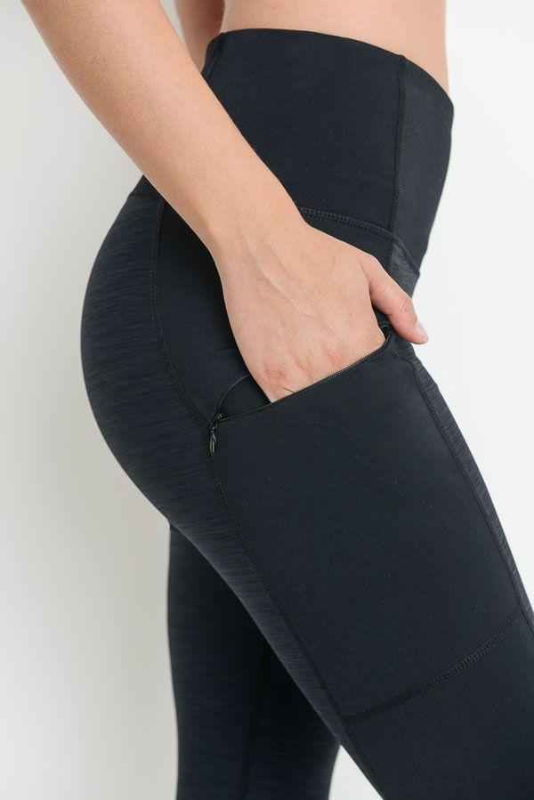 Highwaist Brushed Opal Zipper Pocket Leggings