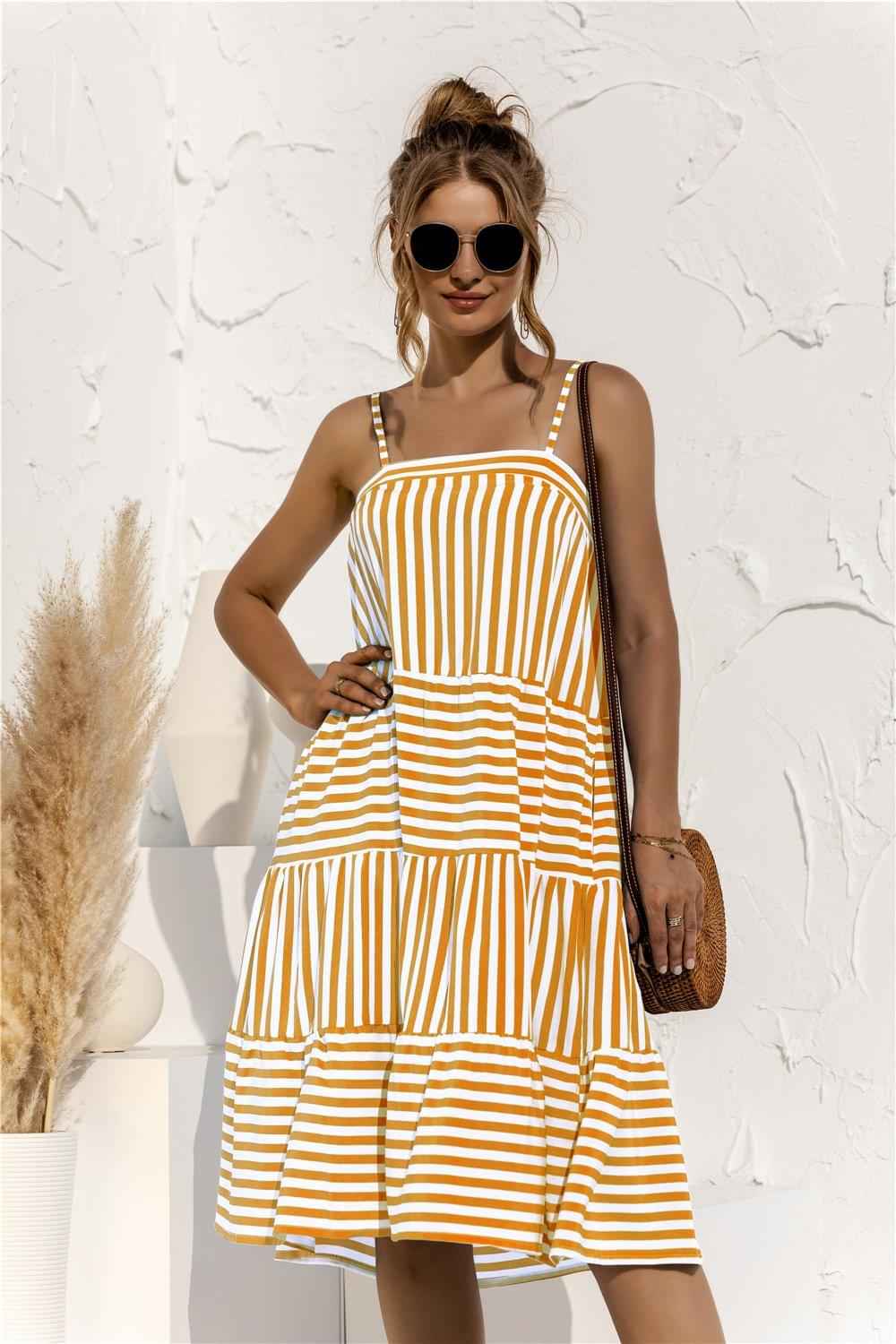 2021 Casual Spaghetti Midi Dress