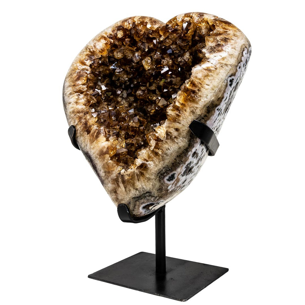 Citrine Heart with Iron Base