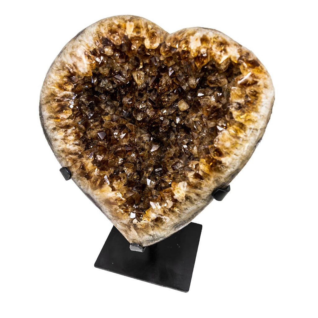 Citrine Heart with Iron Base