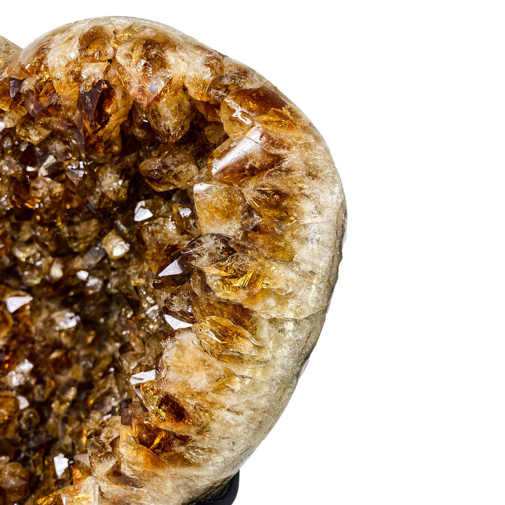 Citrine Heart with Iron Base