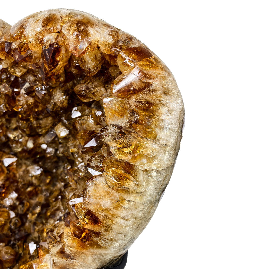 Citrine Heart with Iron Base