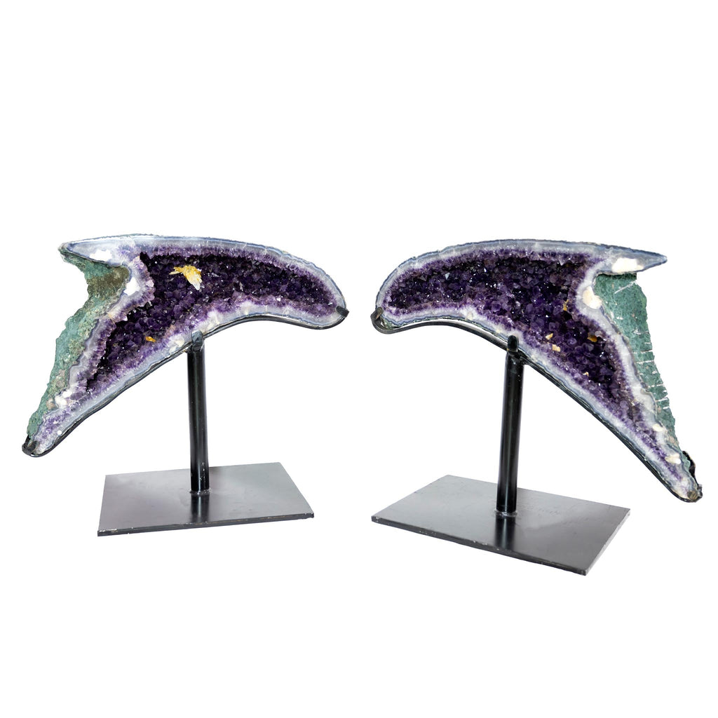 Amethyst Pair Dolphins