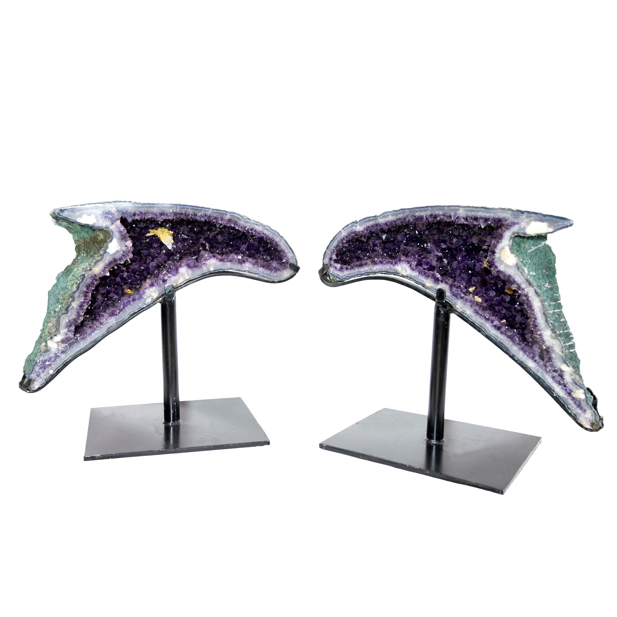 Amethyst Pair Dolphins