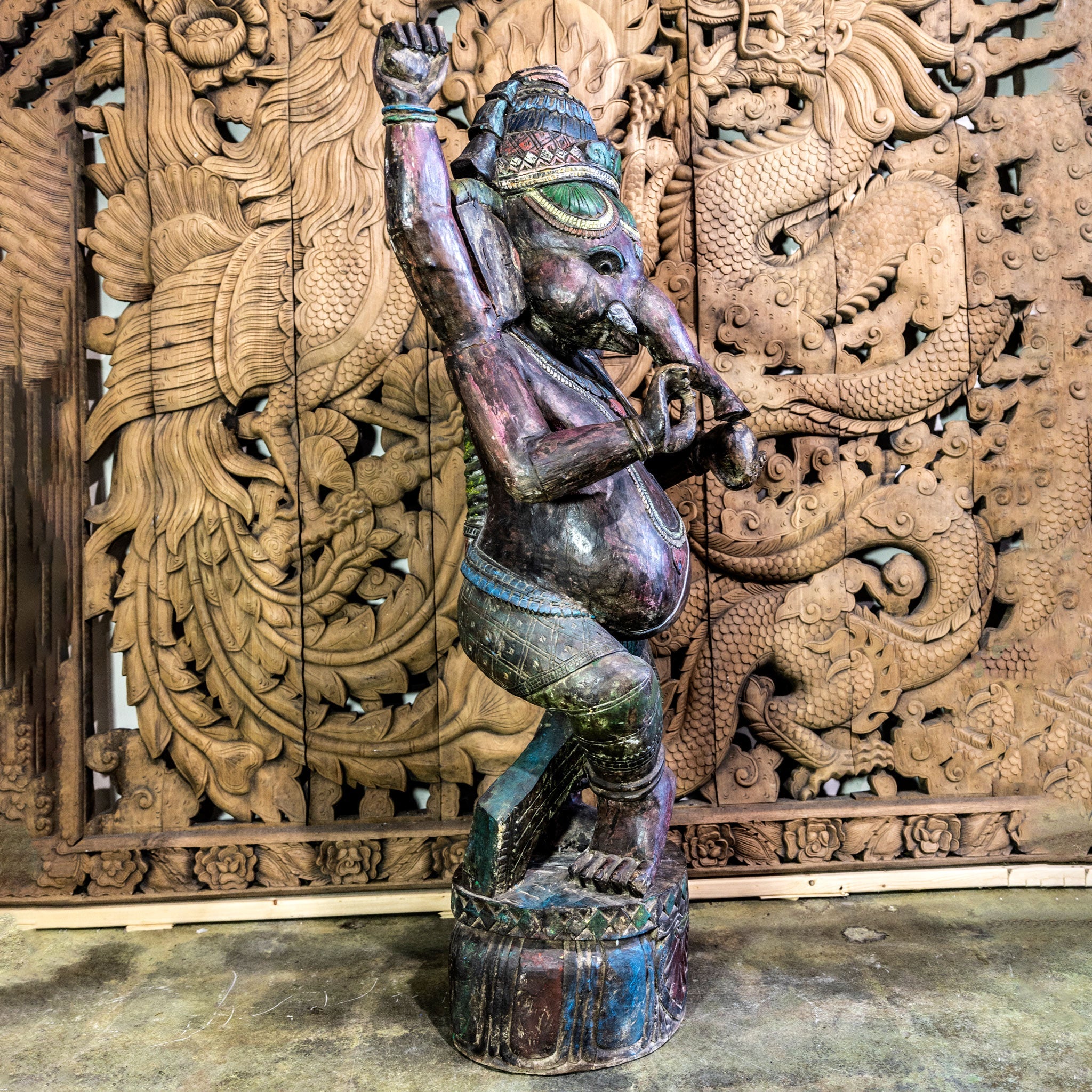Antique Lord Ganesha 5'7"