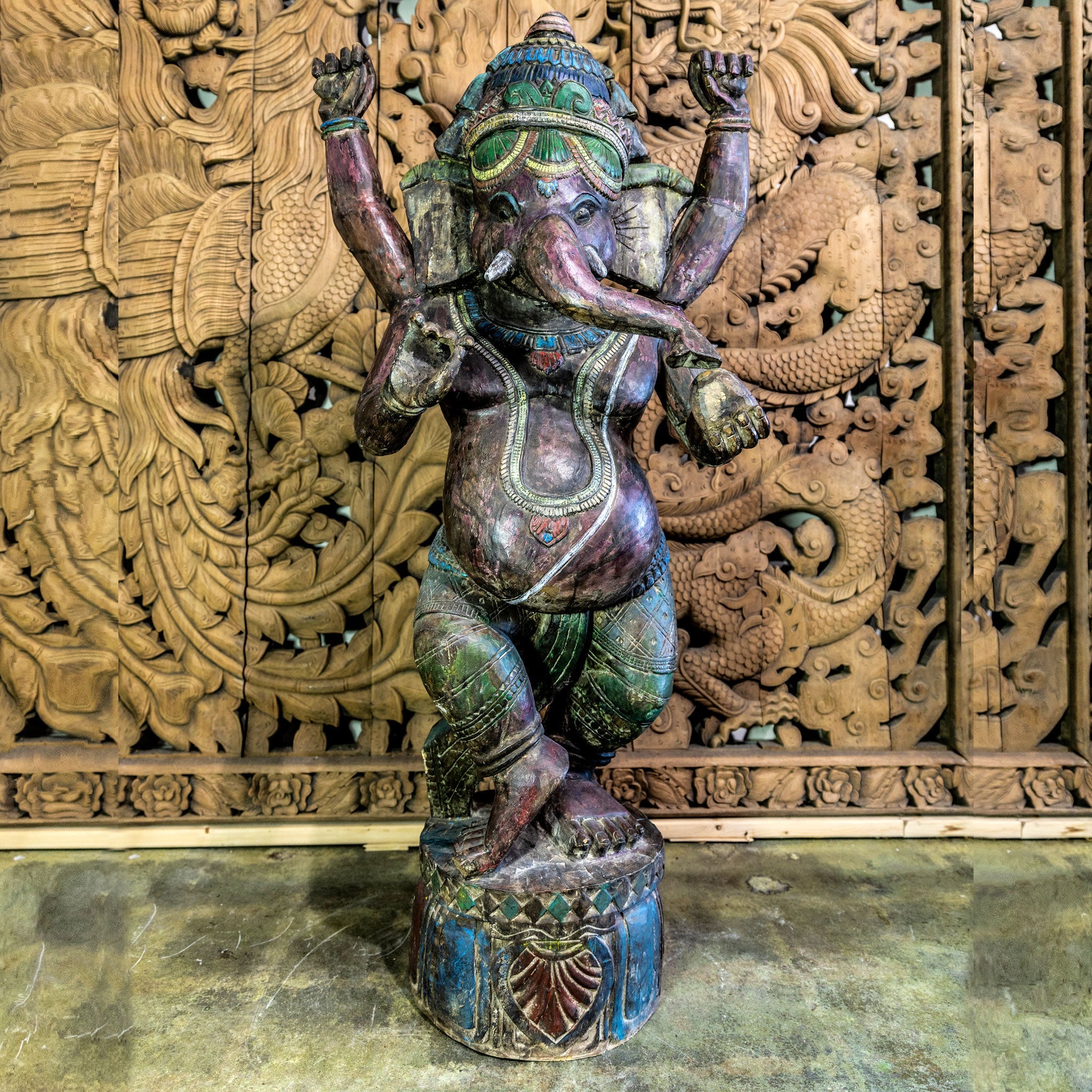Antique Lord Ganesha 5'7"