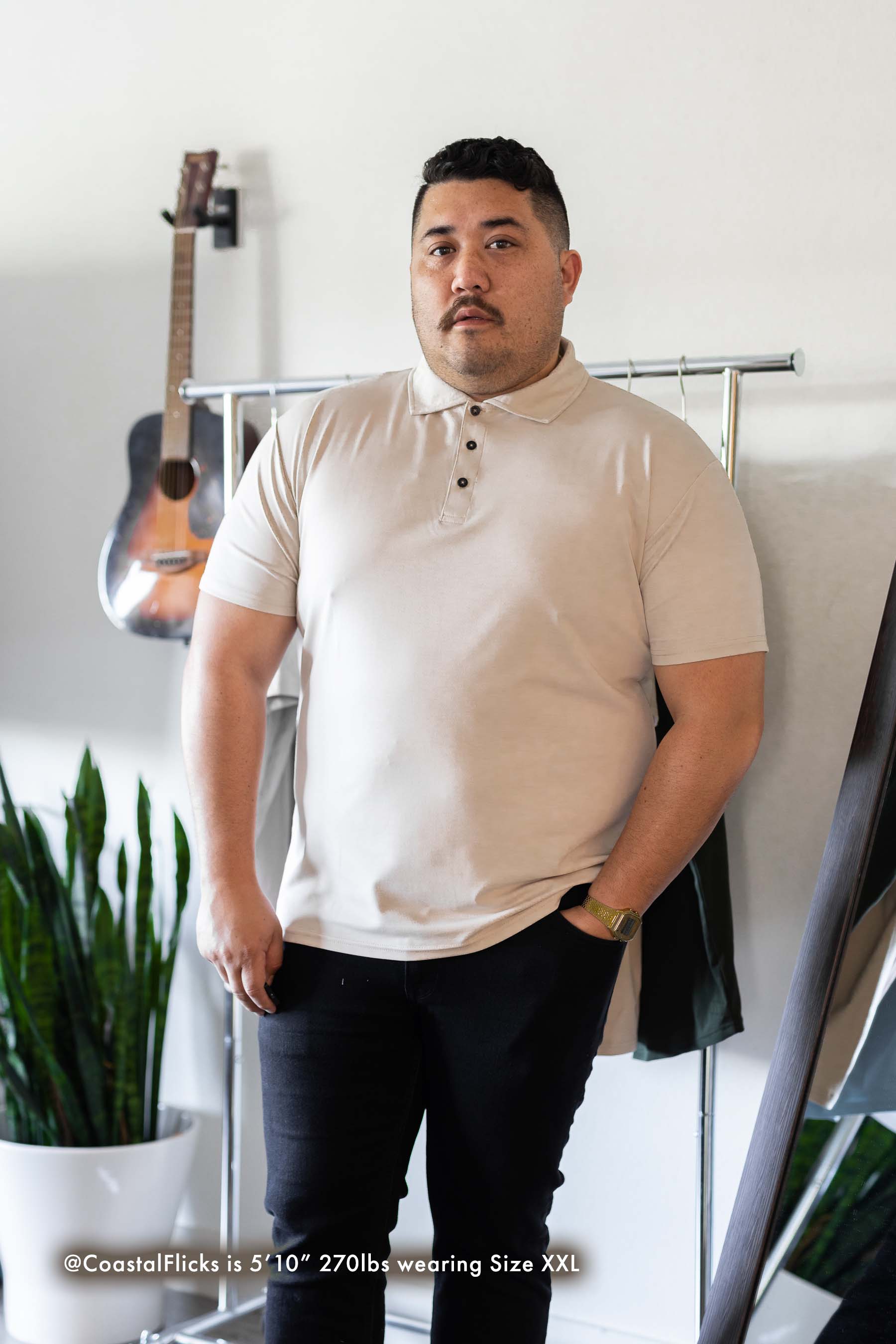 Classic Polo T-Shirt: Khaki - Rule Of Threads