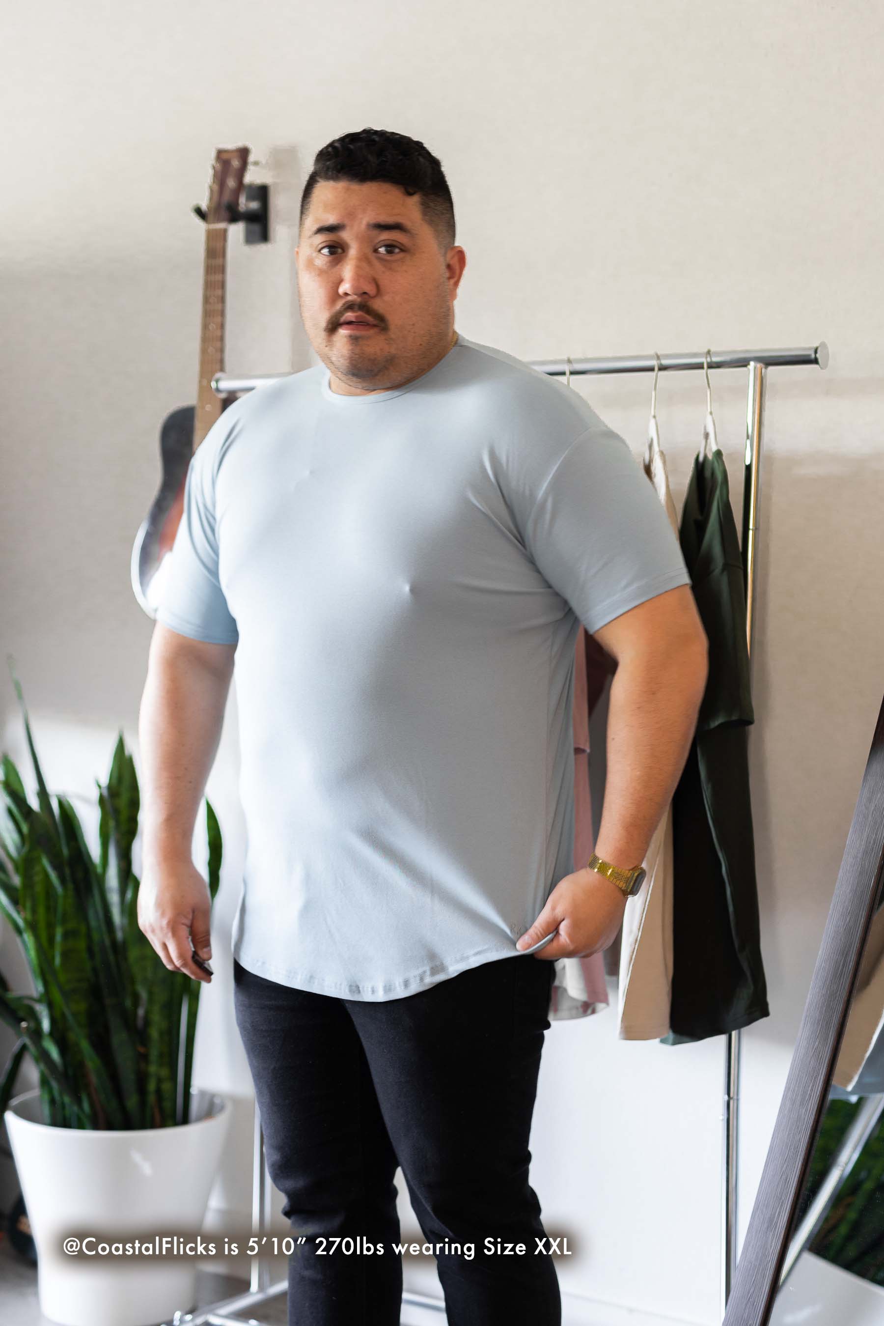 Curve Crew T-Shirt: Blue Steel - Rule Of Threads