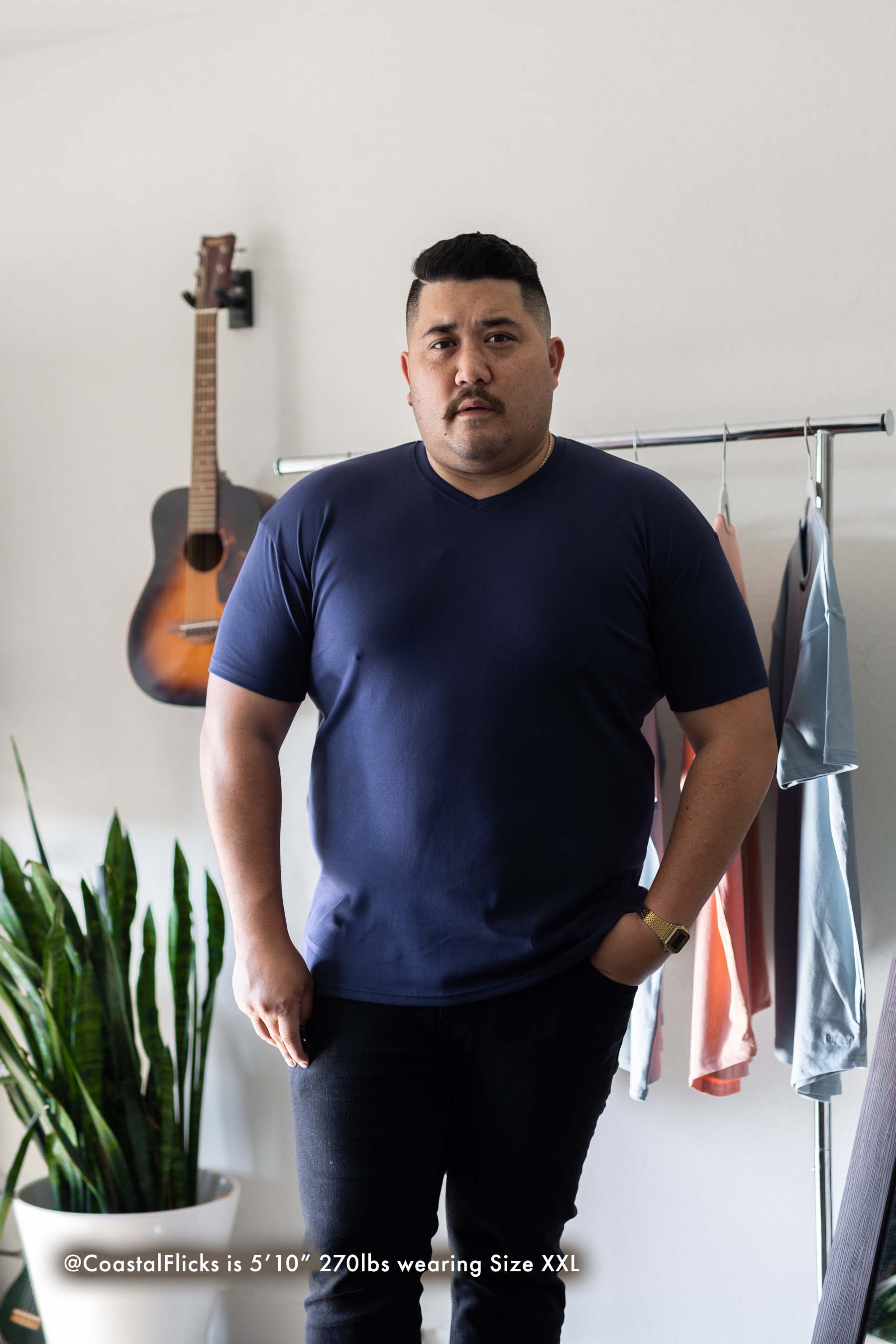 Classic V-Neck T-Shirt: NY Blue - Rule Of Threads