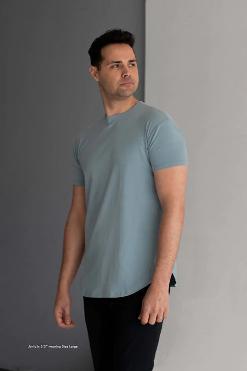 Curve Crew T-Shirt: Apricot - Rule Of Threads