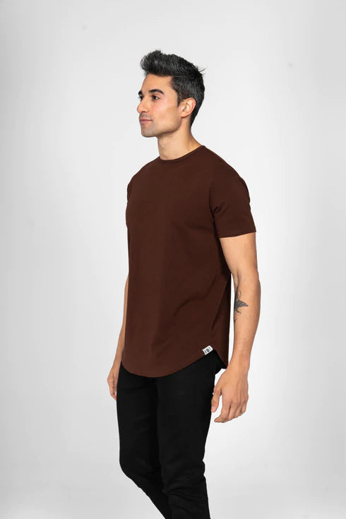 Curve Crew T-Shirt: Apricot - Rule Of Threads