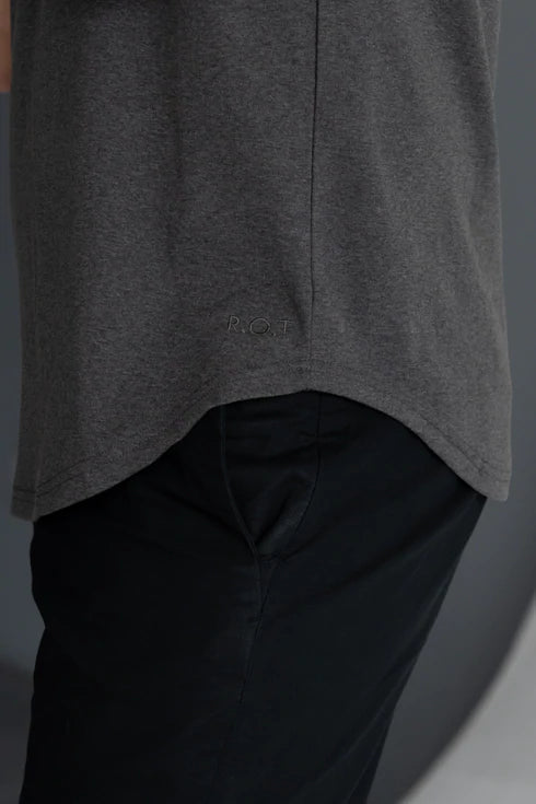 Curve Crew T-Shirt: Apricot - Rule Of Threads