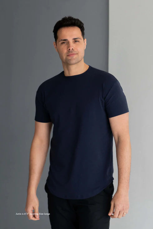 Curve Crew T-Shirt: Apricot - Rule Of Threads