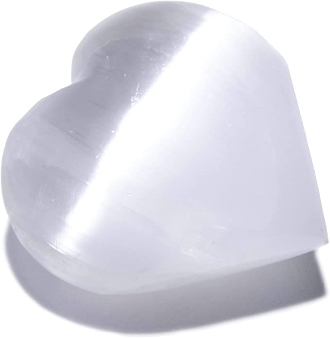 Selenite Heart Large