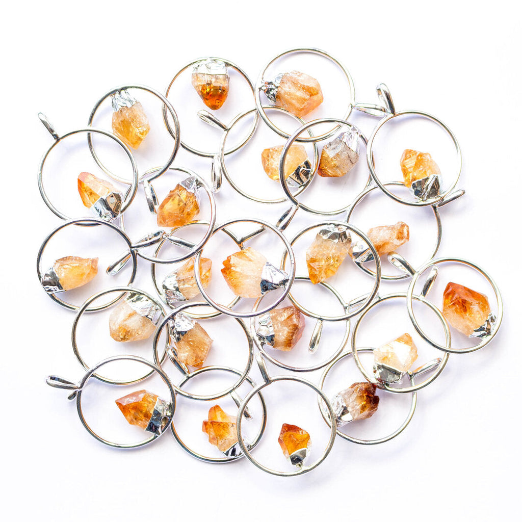 Citrine Pendant with Silver