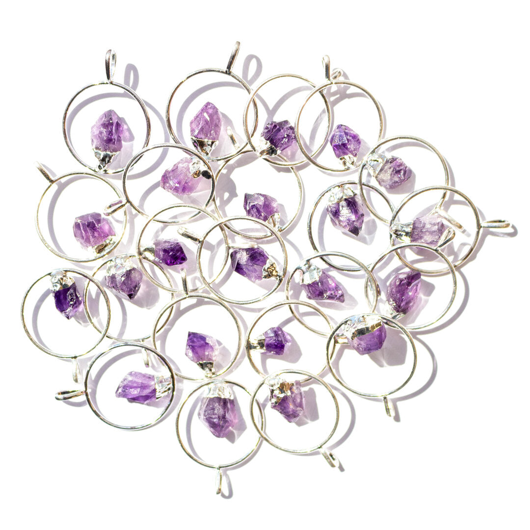 Amethyst Pendant with Gold