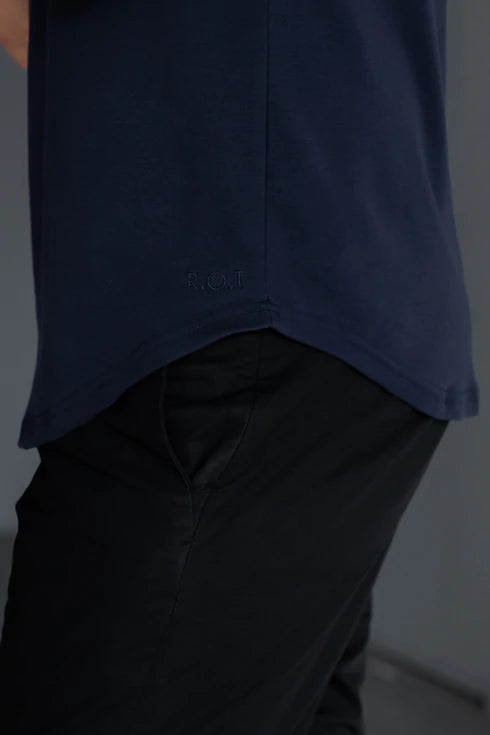 Curve Crew T-Shirt: Apricot - Rule Of Threads