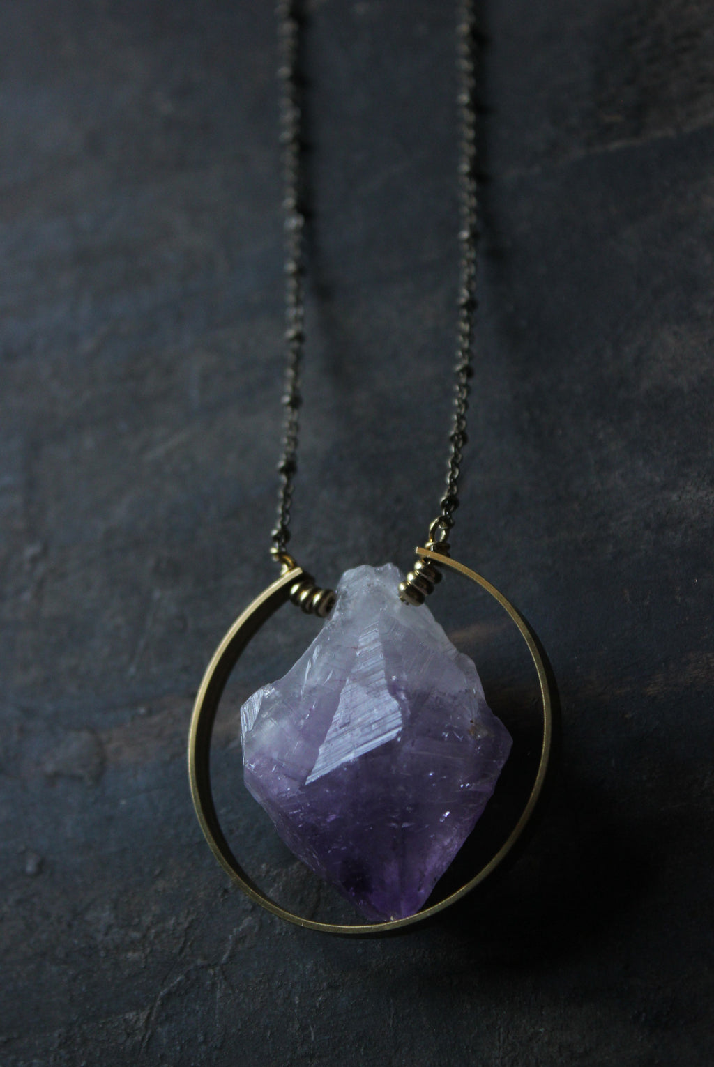 Amethyst Pendant with Gold