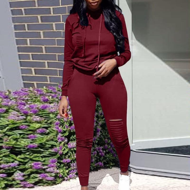 Sweatsuit Top & Pants Long Sleeve Vintage Modern Fashion