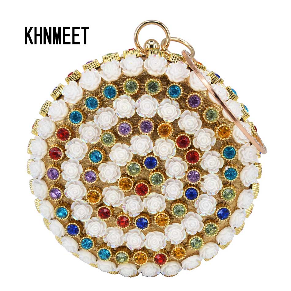 Ball Designer Crystal Evening Dress up Hand Bags