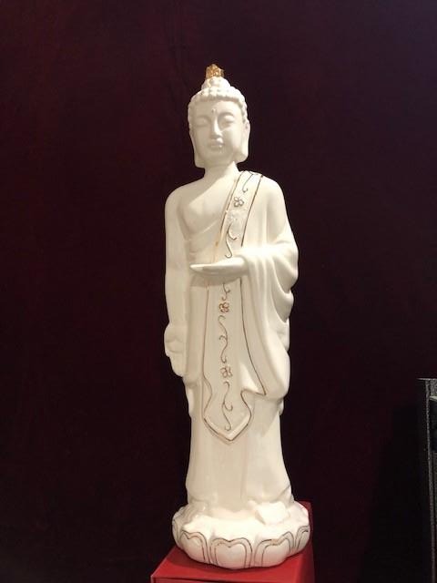 Buddha Statue-Porcelain with Gold details