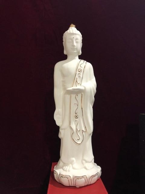Buddha Statue-Porcelain with Gold details