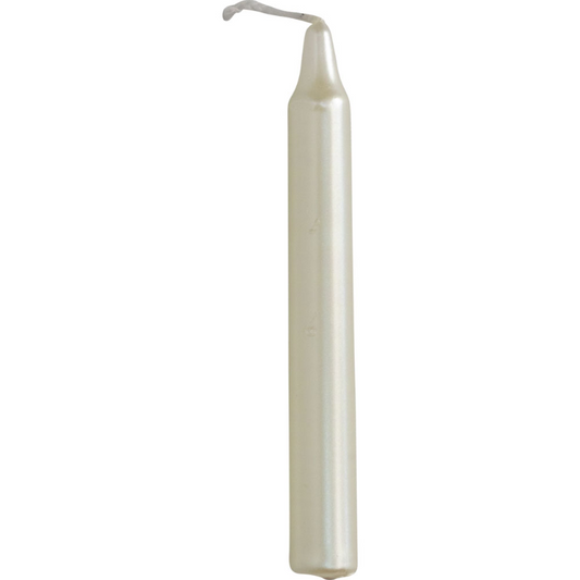 Mini Ritual Candle Metallic White