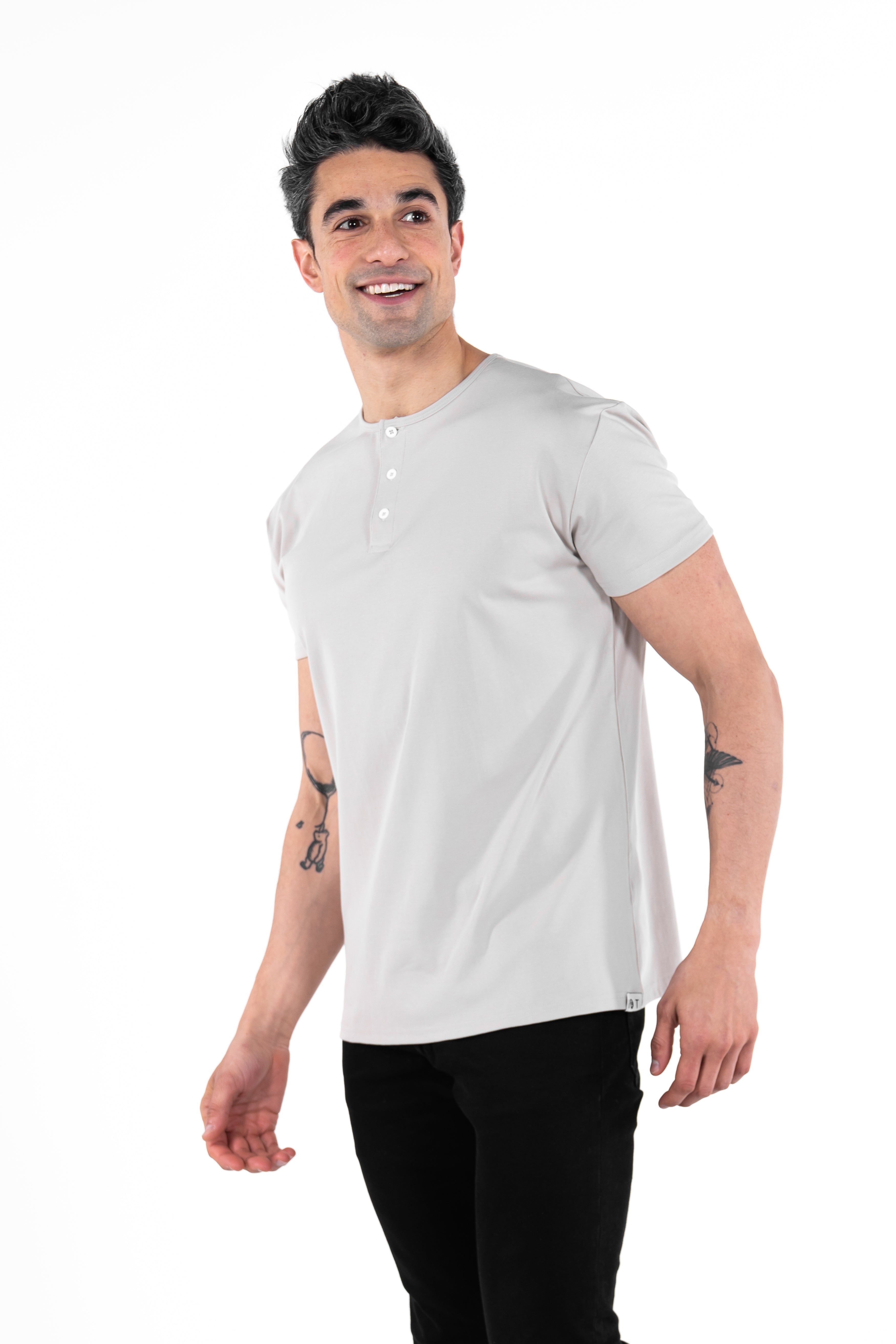 Classic Henley T-Shirt: Espresso