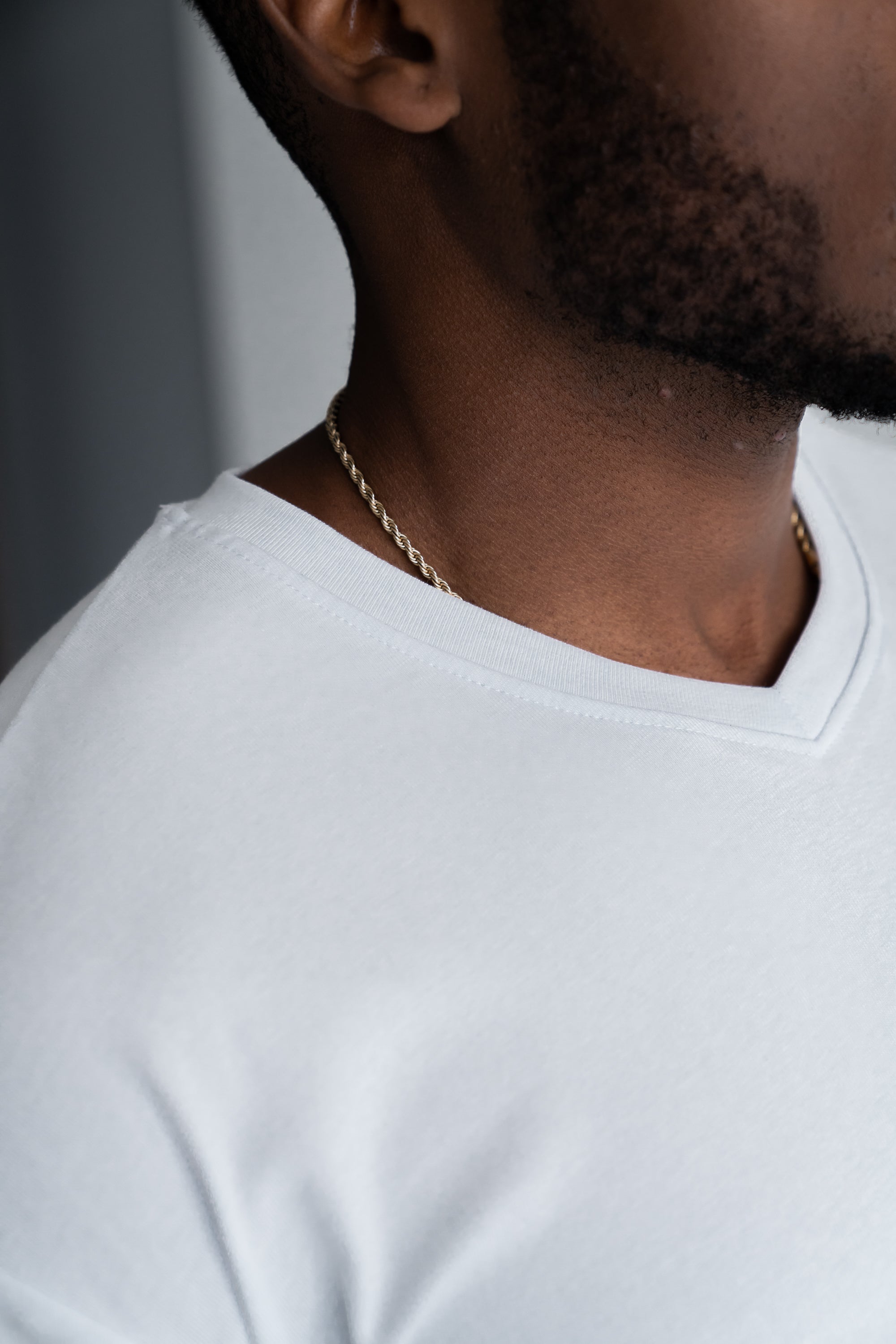 Classic V-Neck T-Shirt: White - Rule Of Threads