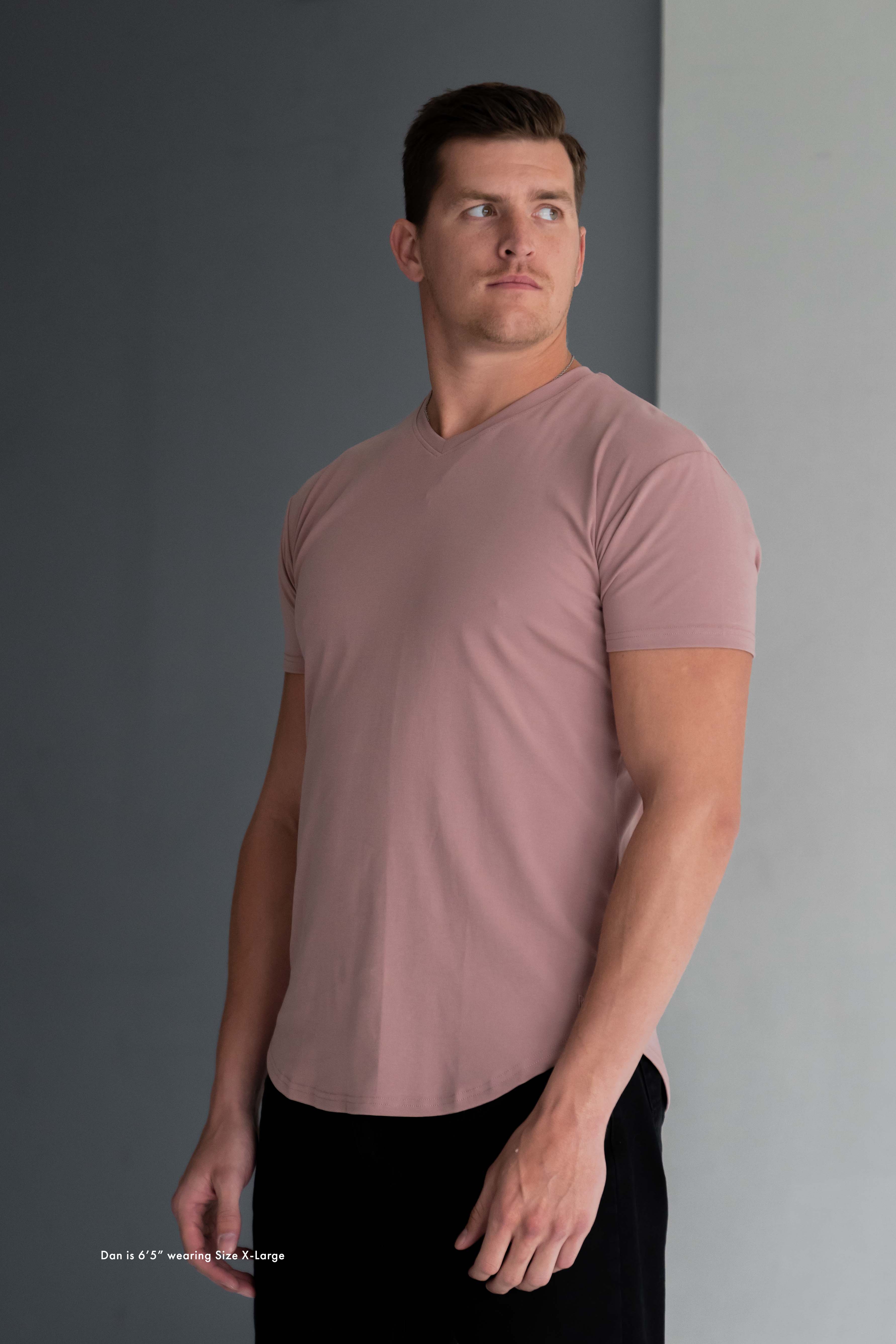 Curve V-Neck T-Shirt: NY Blue