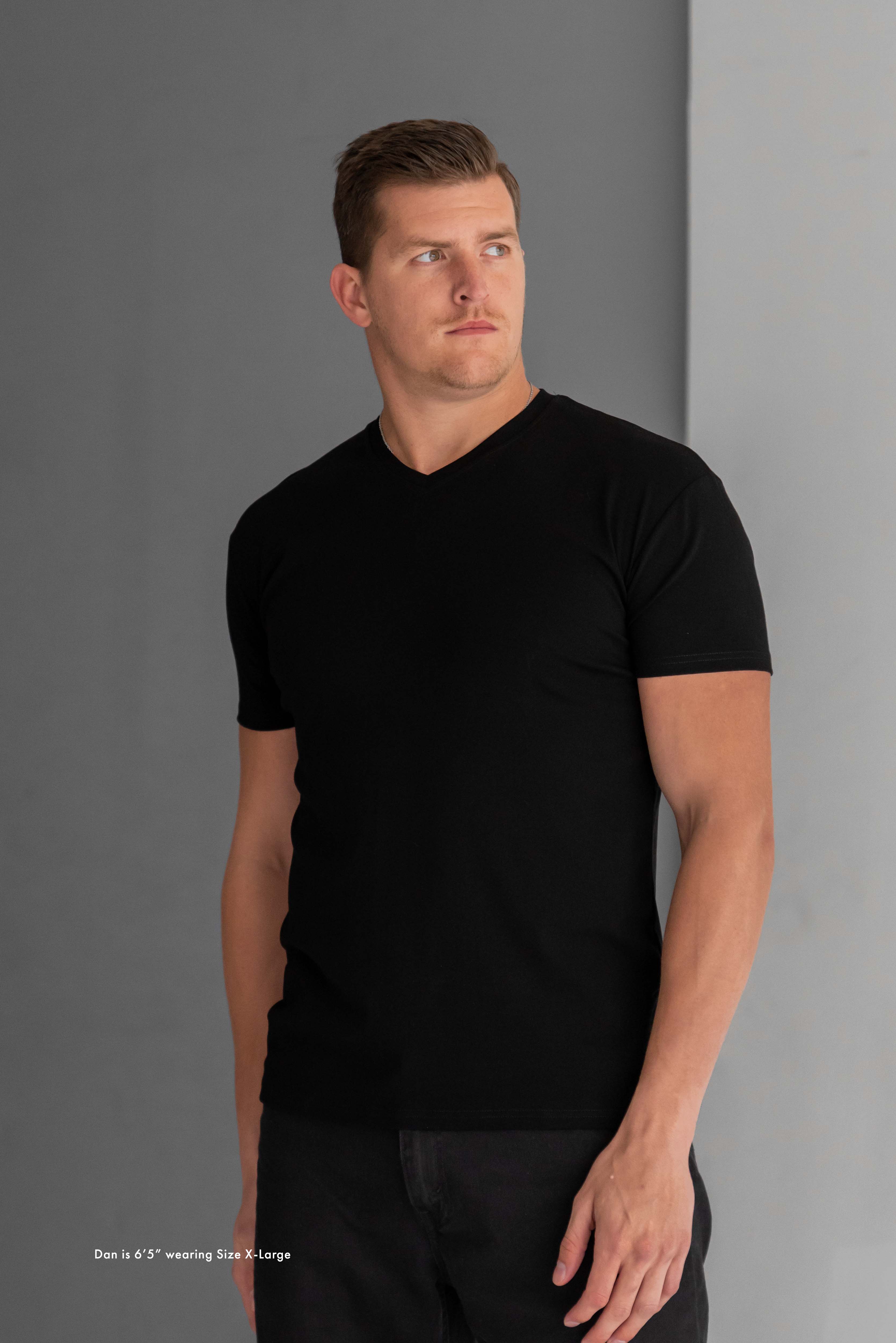 Classic V-Neck T-Shirt: Black - Rule Of Threads