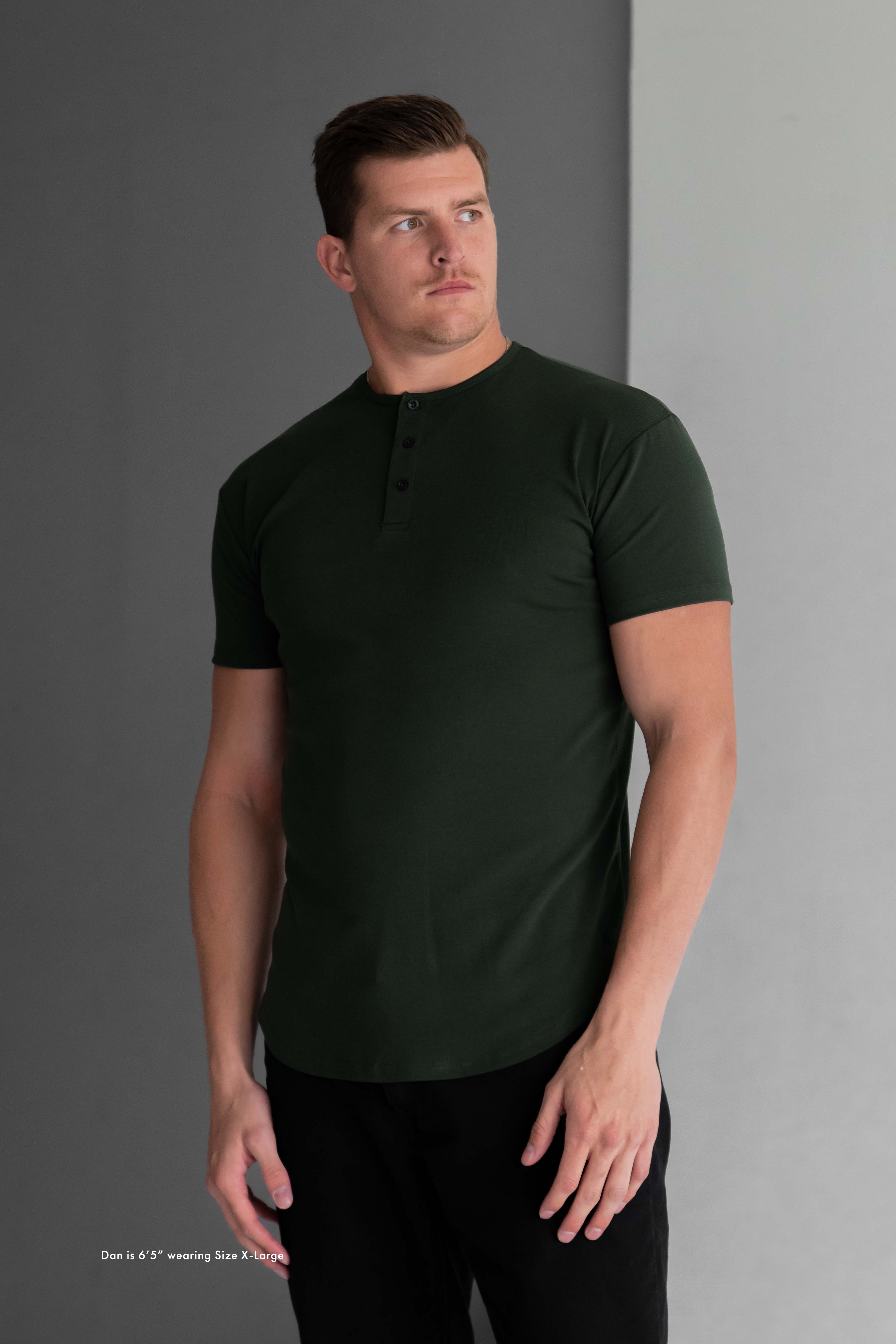 Curve Henley T-Shirt: Apricot