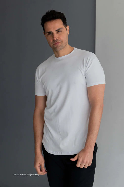 Curve Crew T-Shirt: Apricot - Rule Of Threads