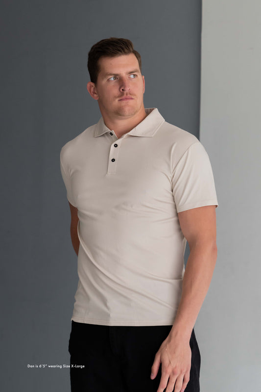 Classic Polo T-Shirt: Khaki - Rule Of Threads