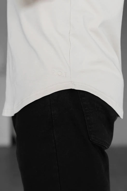 Curve Crew T-Shirt: Apricot - Rule Of Threads