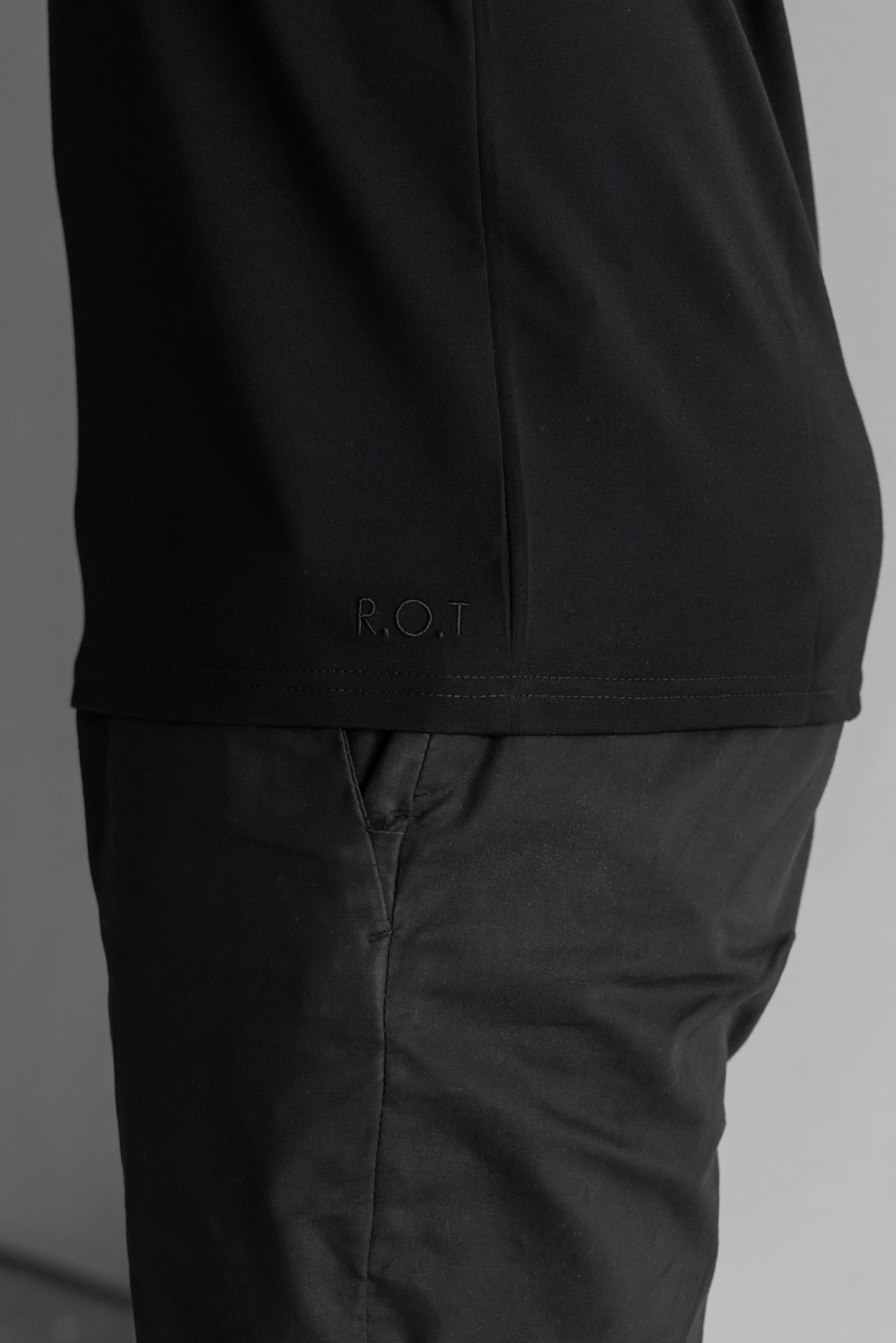 Classic Polo T-Shirt: Black - Rule Of Threads