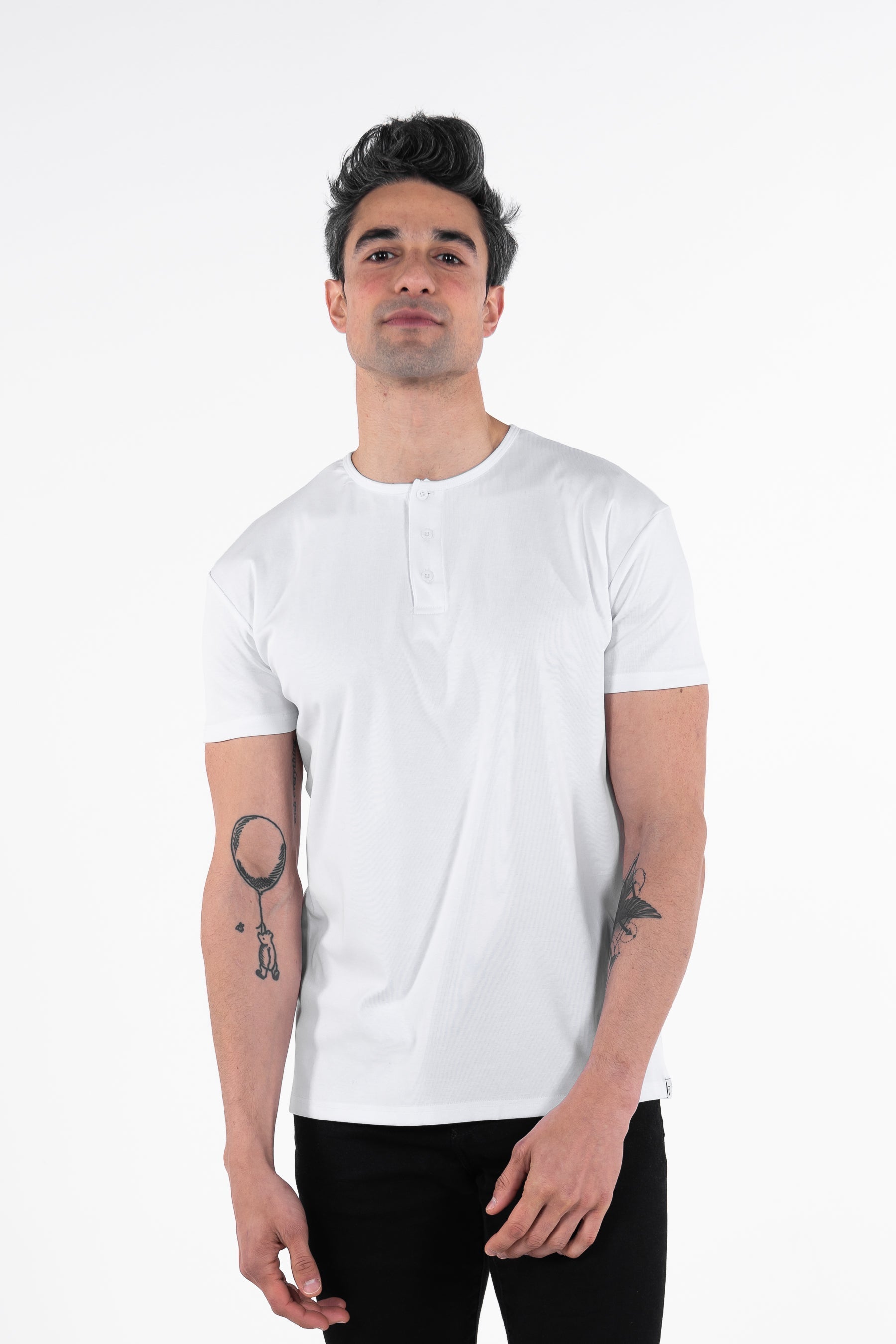 Classic Henley T-Shirt: Black
