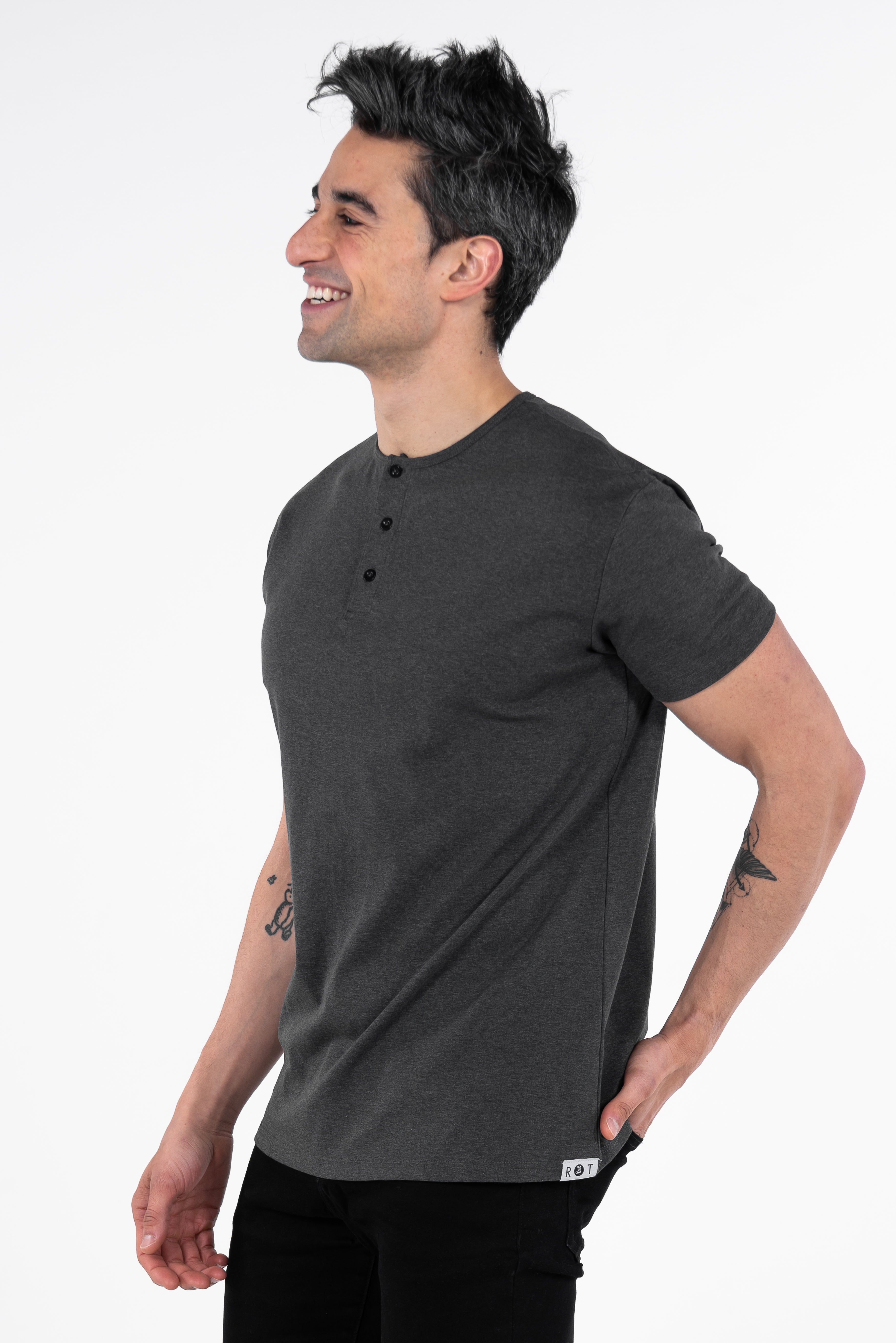 Classic Henley T-Shirt: Black