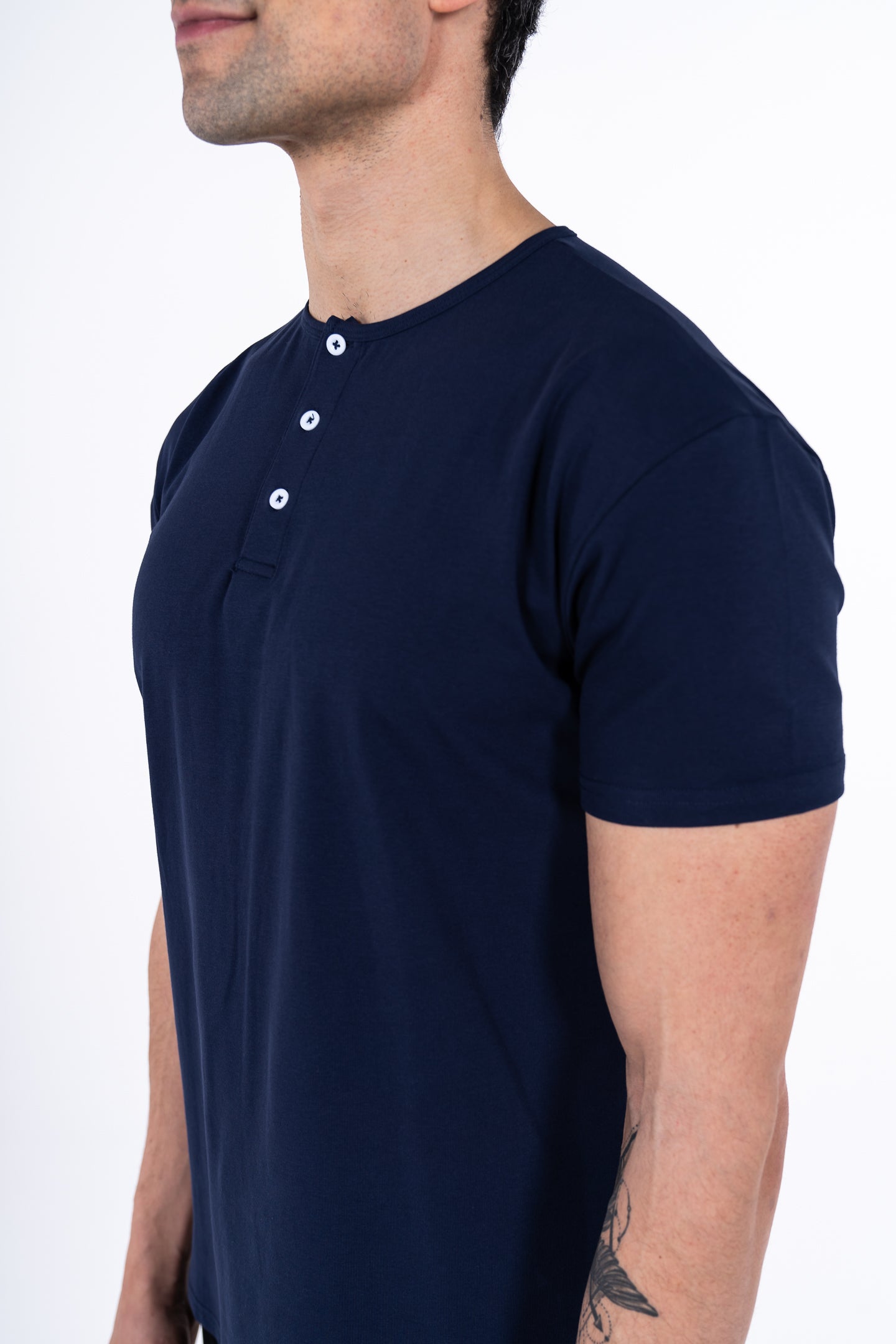 Classic Henley T-Shirt: Black