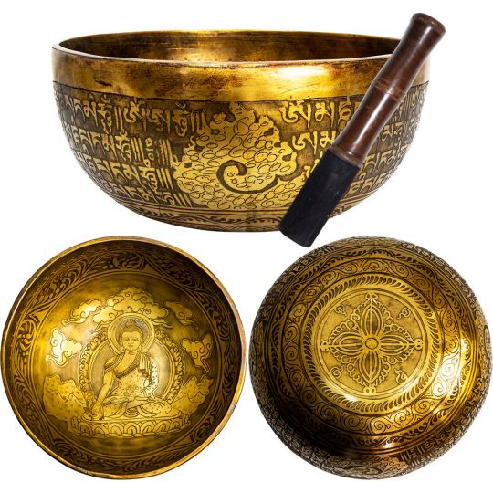 Ancient Design Handcrafted Singing Bowl 7"