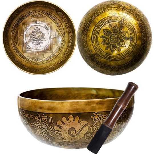 Ancient Design Handcrafted Singing Bowl 7"