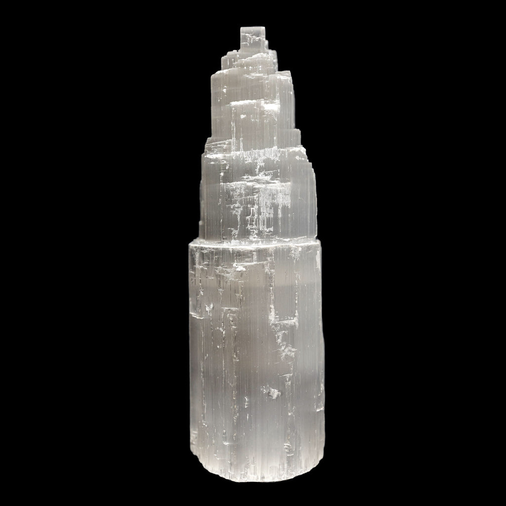 Selenite Lamp - Twin Towers M 10"