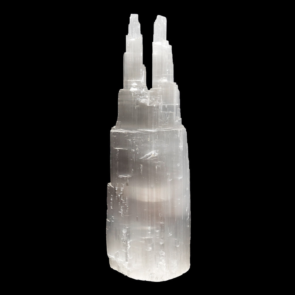 Selenite Lamp - Twin Towers XL 15-18"