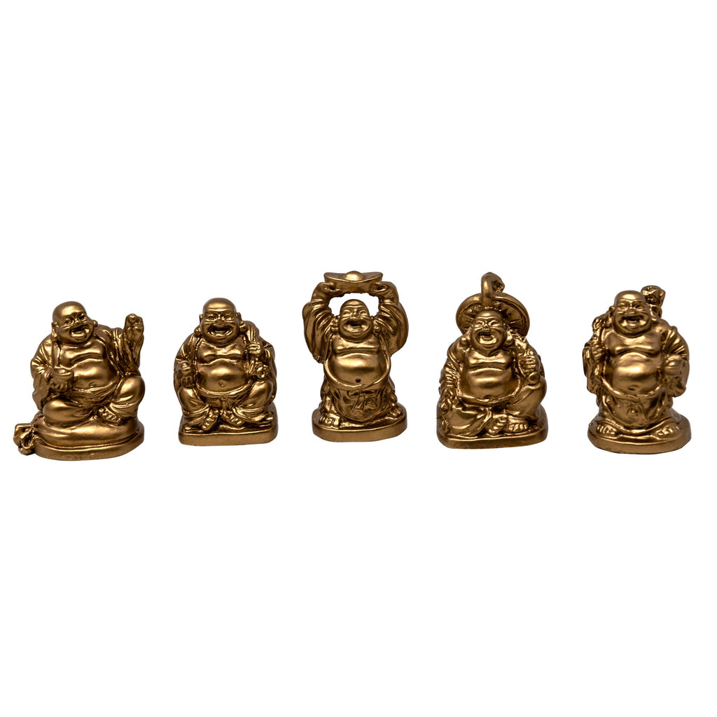 Miniature Gold Laughing Buddha