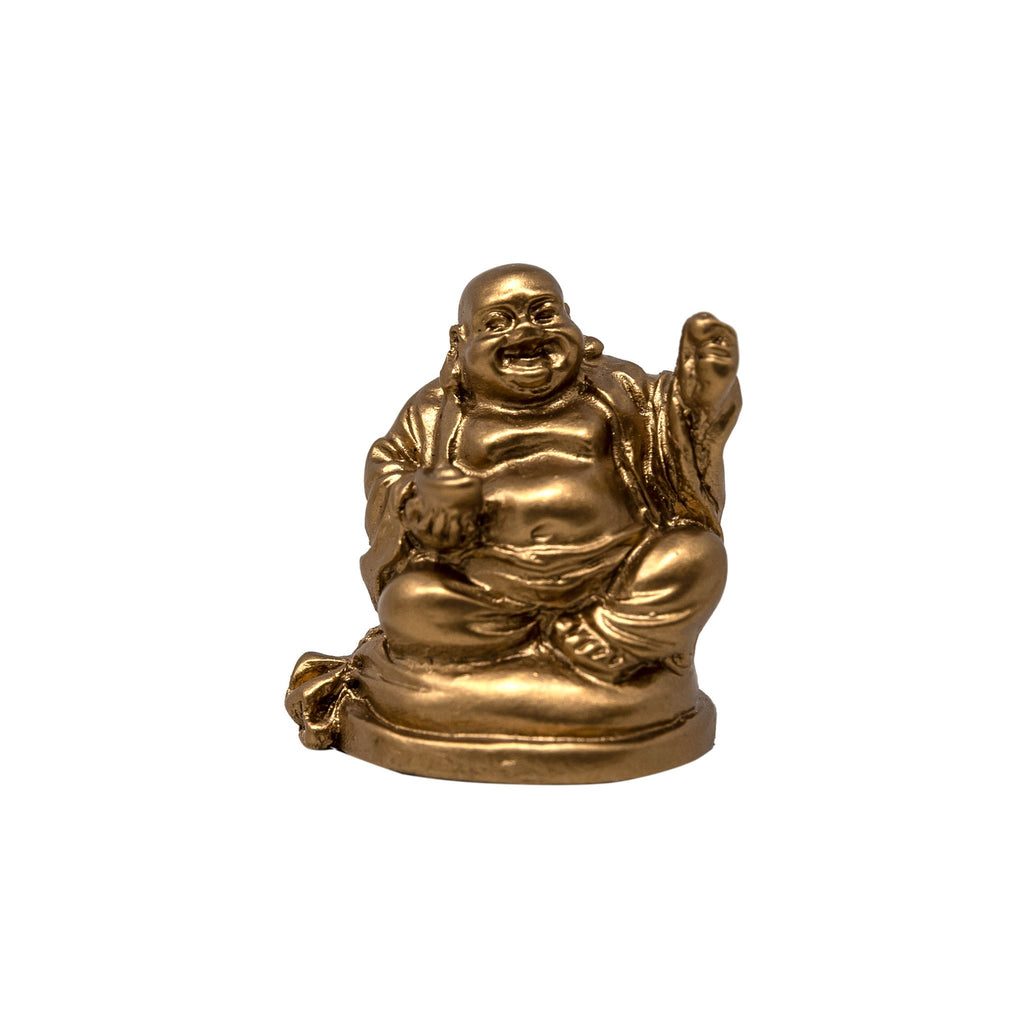 Miniature Gold Laughing Buddha