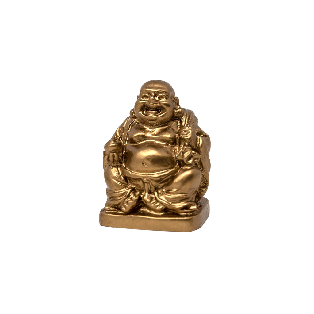 Miniature Gold Laughing Buddha