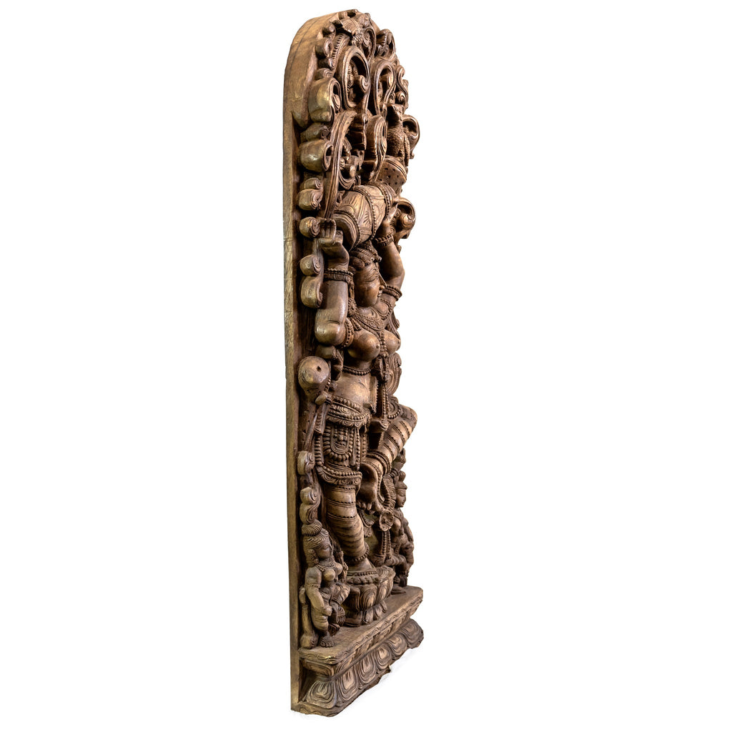 Antique Large Indian Carved Wooden Statue
