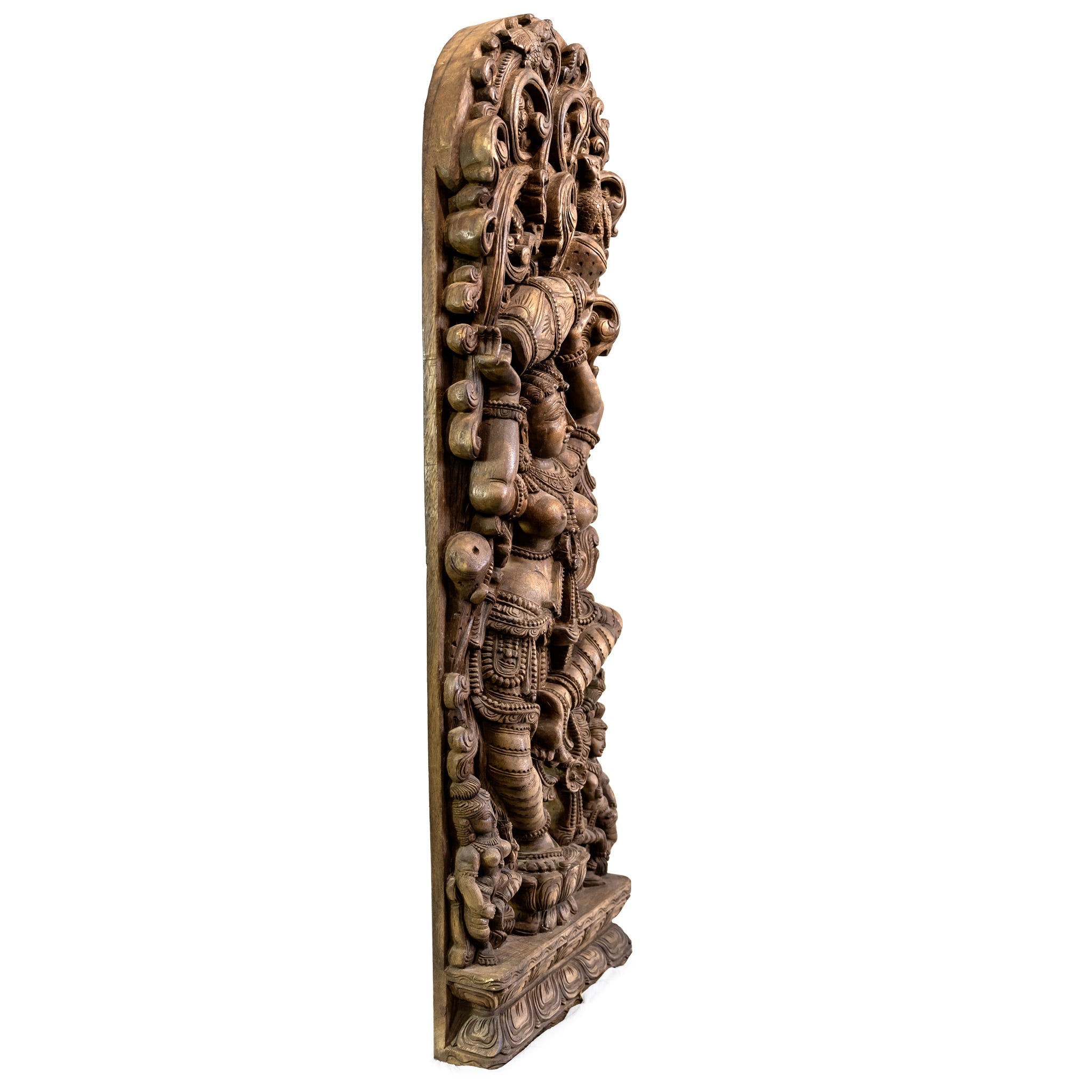 Antique Large Indian Carved Wooden Statue