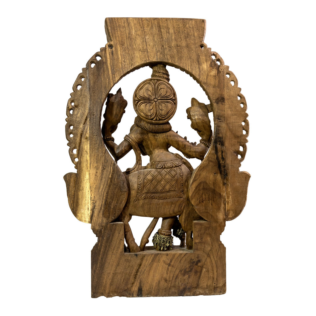 Antique Wooden Lord Krishna